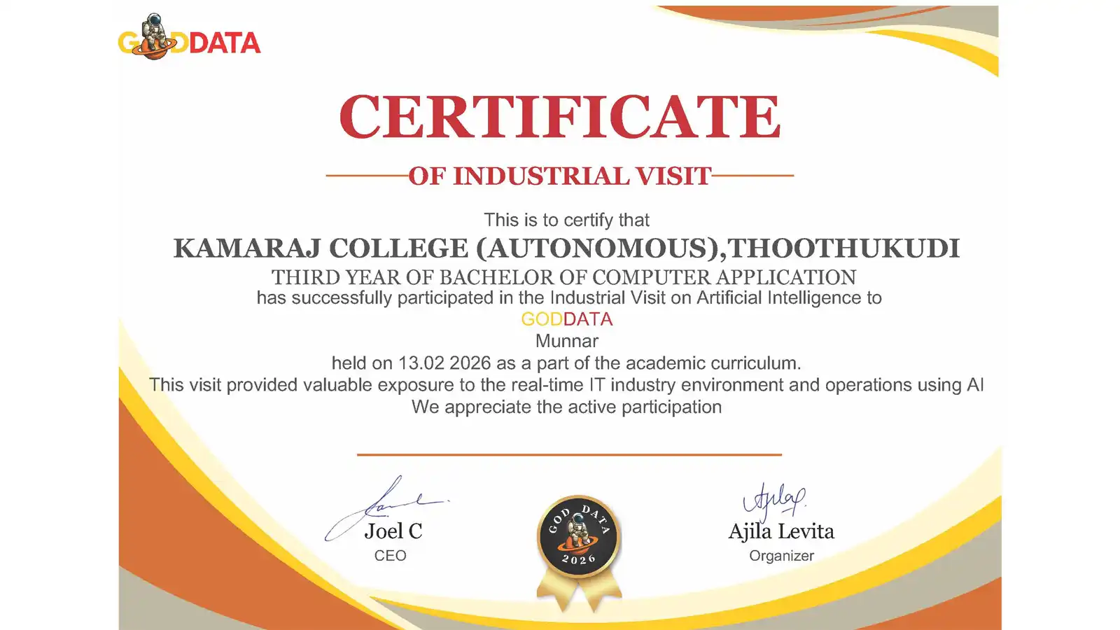 Goddata Industrial Visit