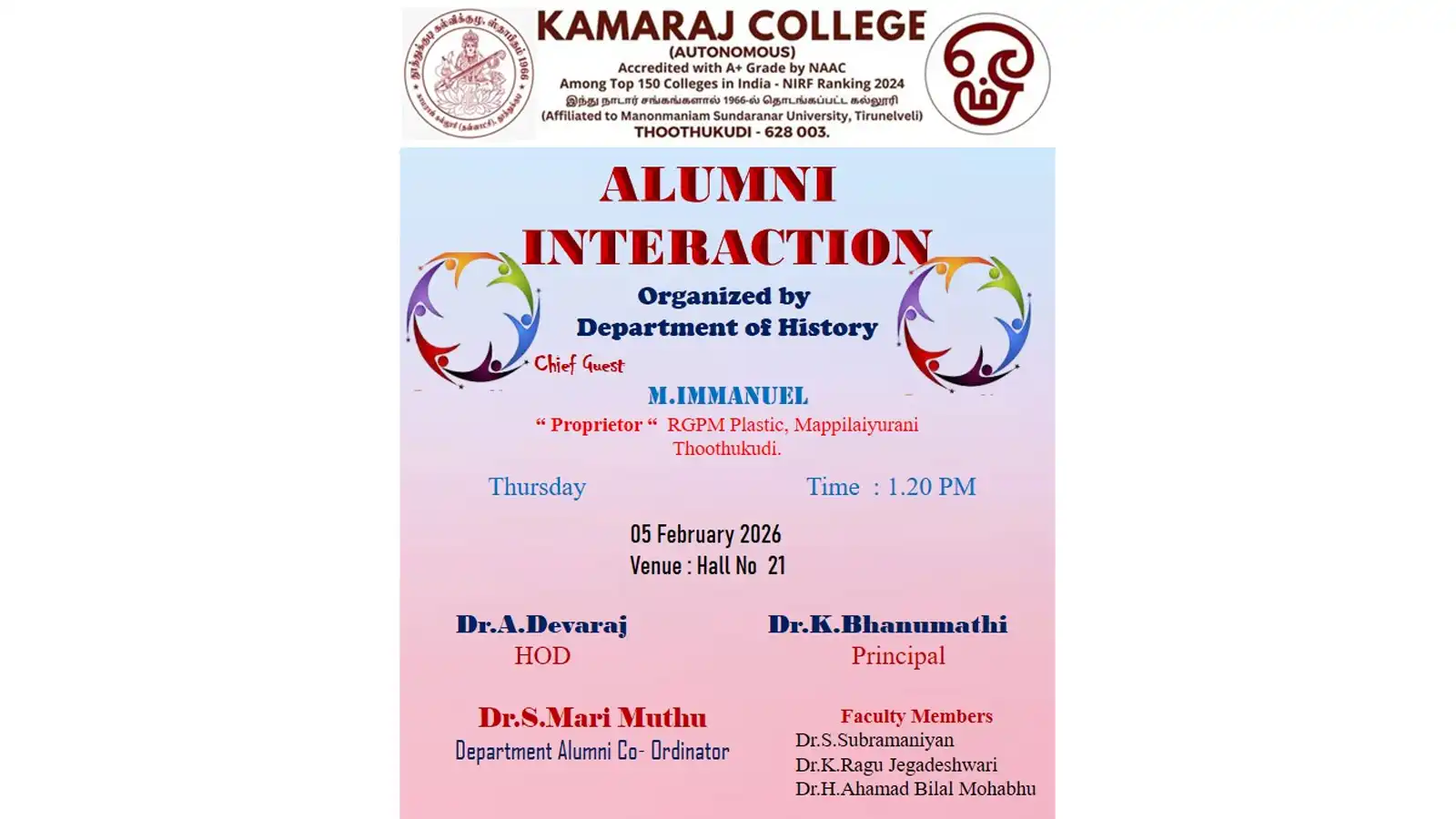 History Alumni Interaction