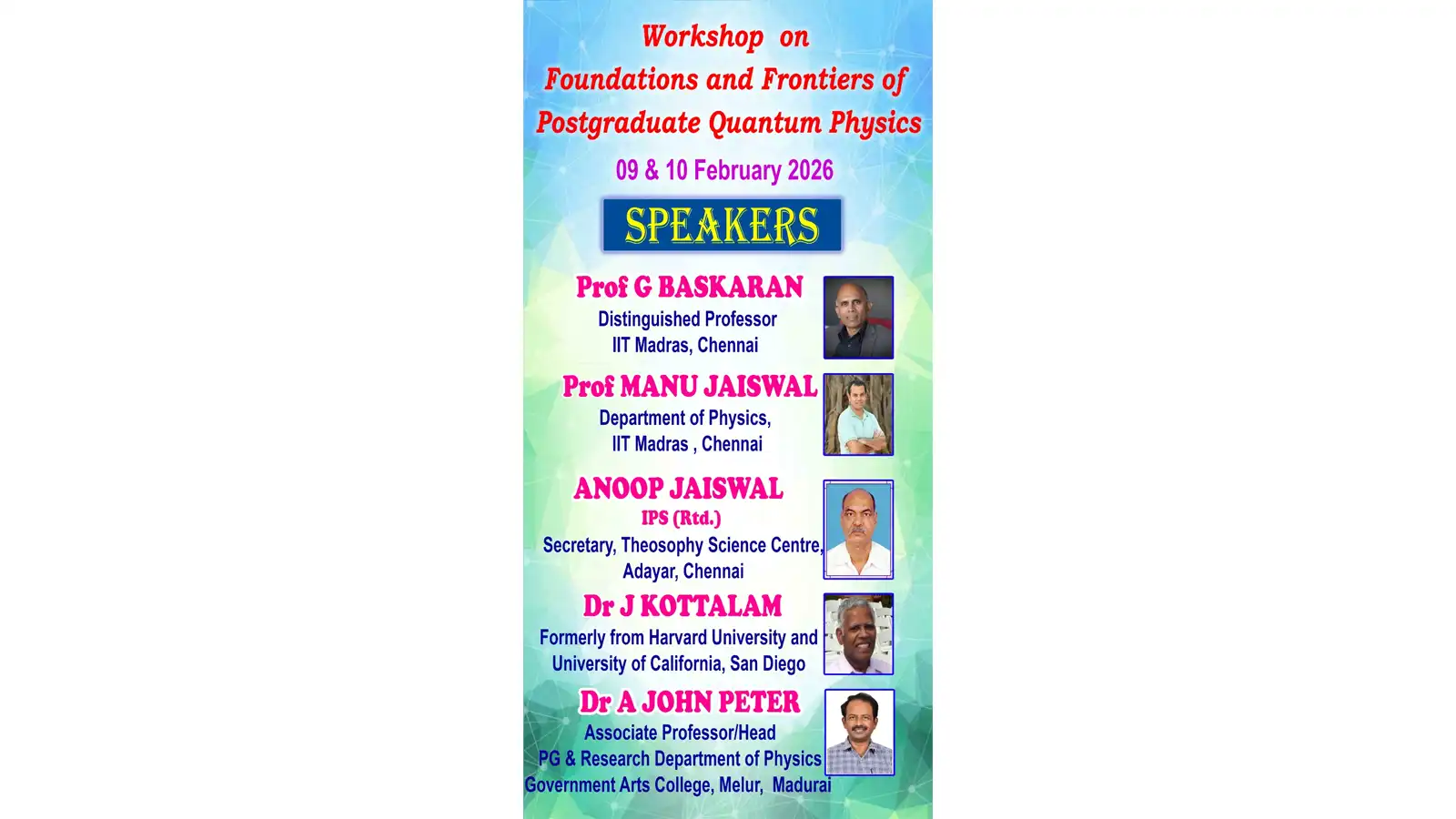 Quantum Mechanics Workshop