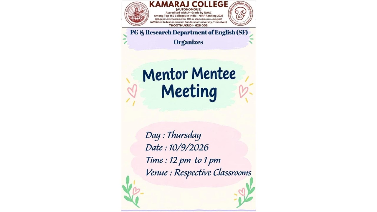 English Mentor Mentee Meeting