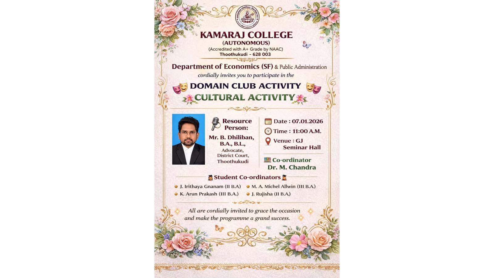 Domain Club Cultural Activity