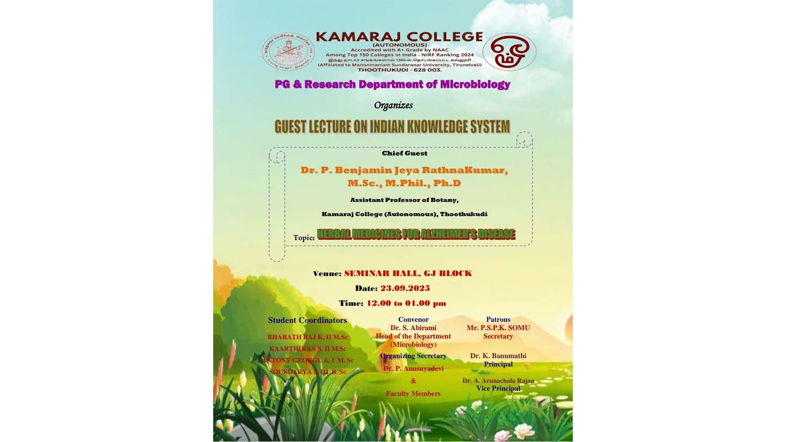 Indian Knowledge System Herbal Medicine for Alzheimers Disease