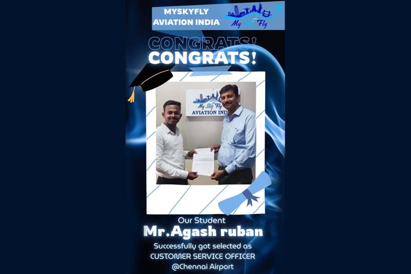 Agash Ruban Placement at Chennai International Airport