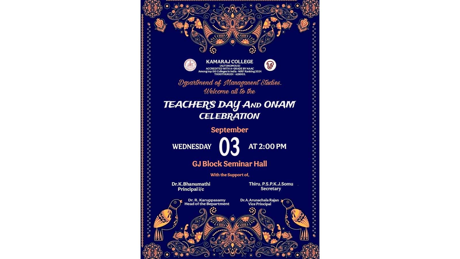 Teachers Day and Onam Celebration 2025